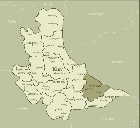 Cherkassy Uyezd Map