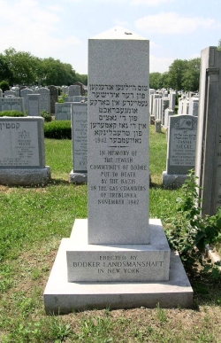 Memorial stone in Beth David cemetery, Elmont, New York