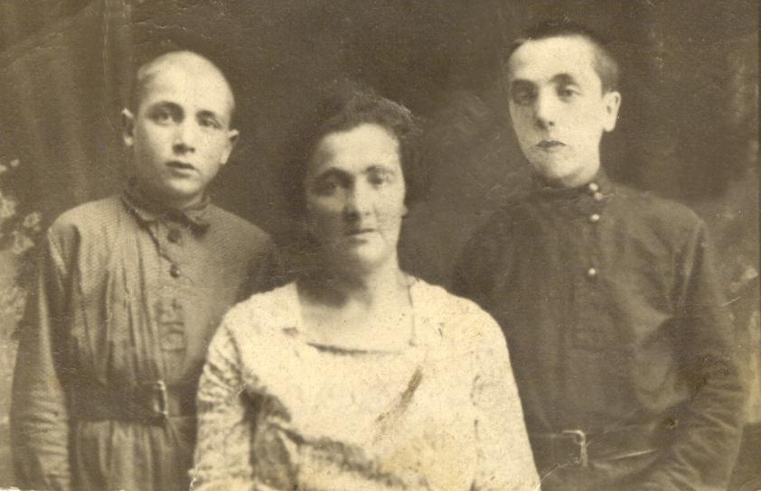 Left to right:
                      an uncle, my grandmother, my father