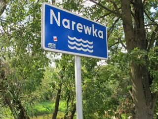 Narewka River Sign