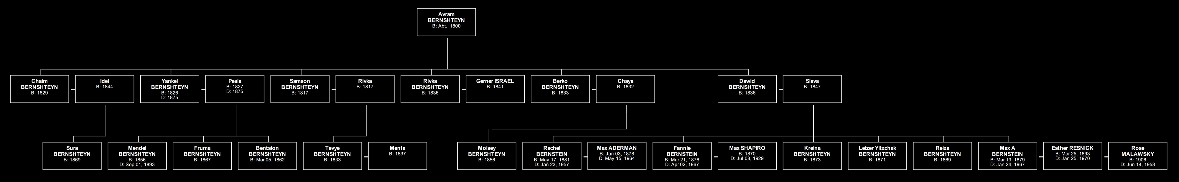Avram Bernshteyn Family Tree
