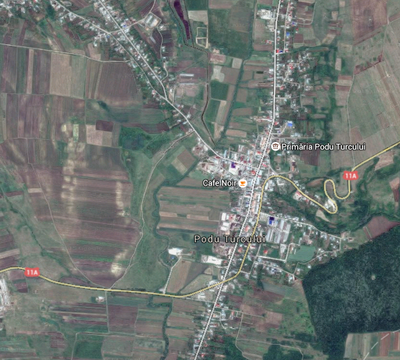 Google Maps satellite image of Podu Turcului