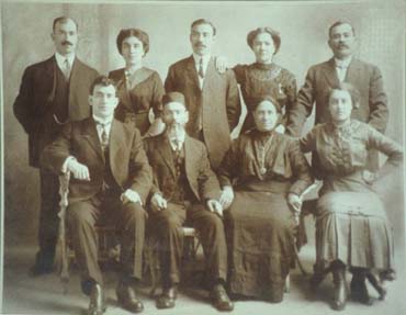 Libby Ginsburg, standing 2nd from left, re-united with parents and siblings in Portland ME.