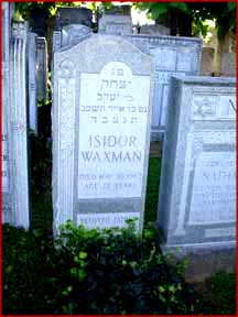 Isidor Waxman grave