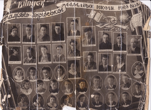 1938 high school graduation class in Kamennyy Brod