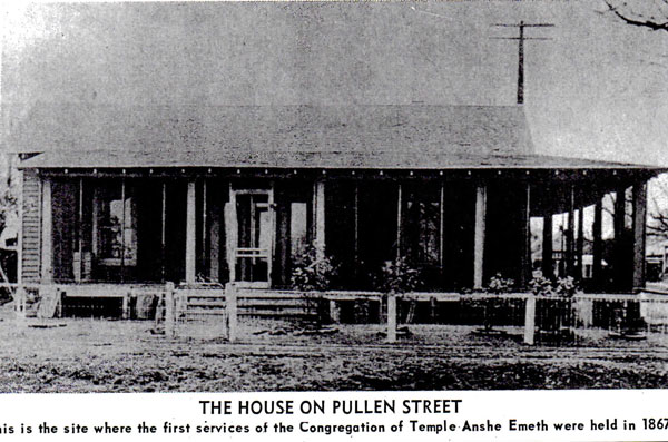 House on Pullen Street, site of first services