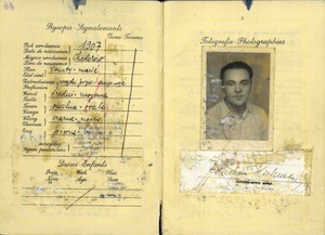 1937 Joachim Aliyah passport