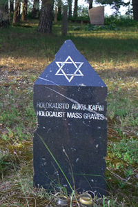 memorial at mass grave