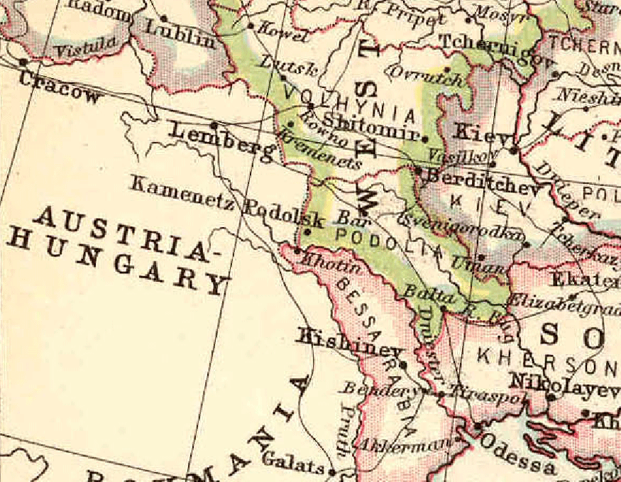 Excerpt
                from 1887 Russia in Europe map