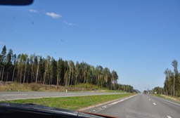Driving into Byerazino (photo by Alan Kaul)