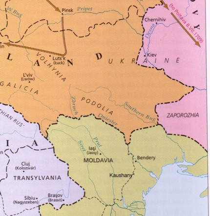 Moldova Map 18 century