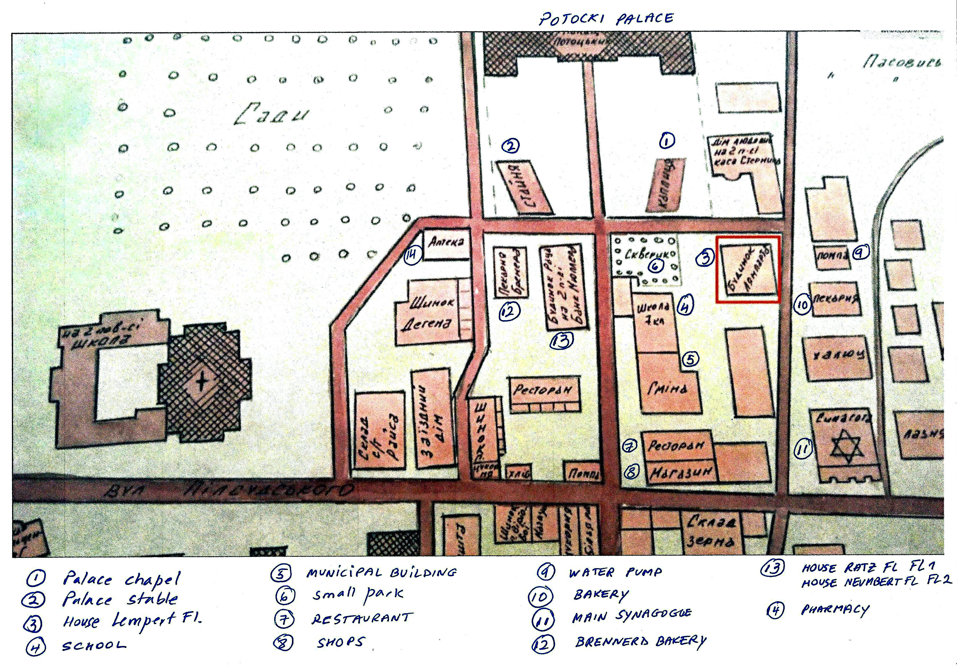 Krystynopol map from 1939