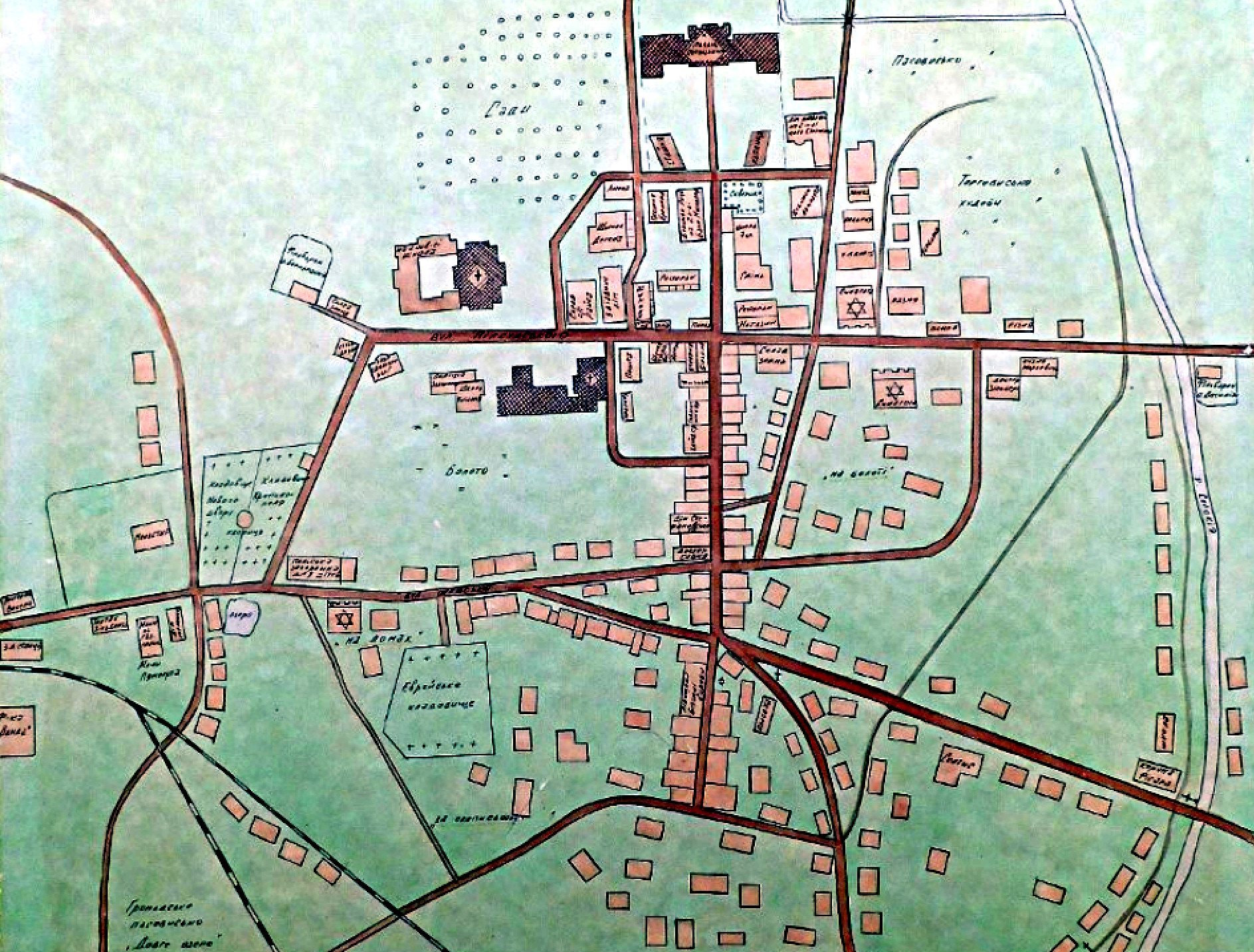 Map of Krystynopol in 1939