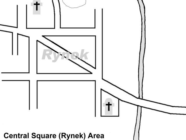 Map of Rynek (Central Square) Area