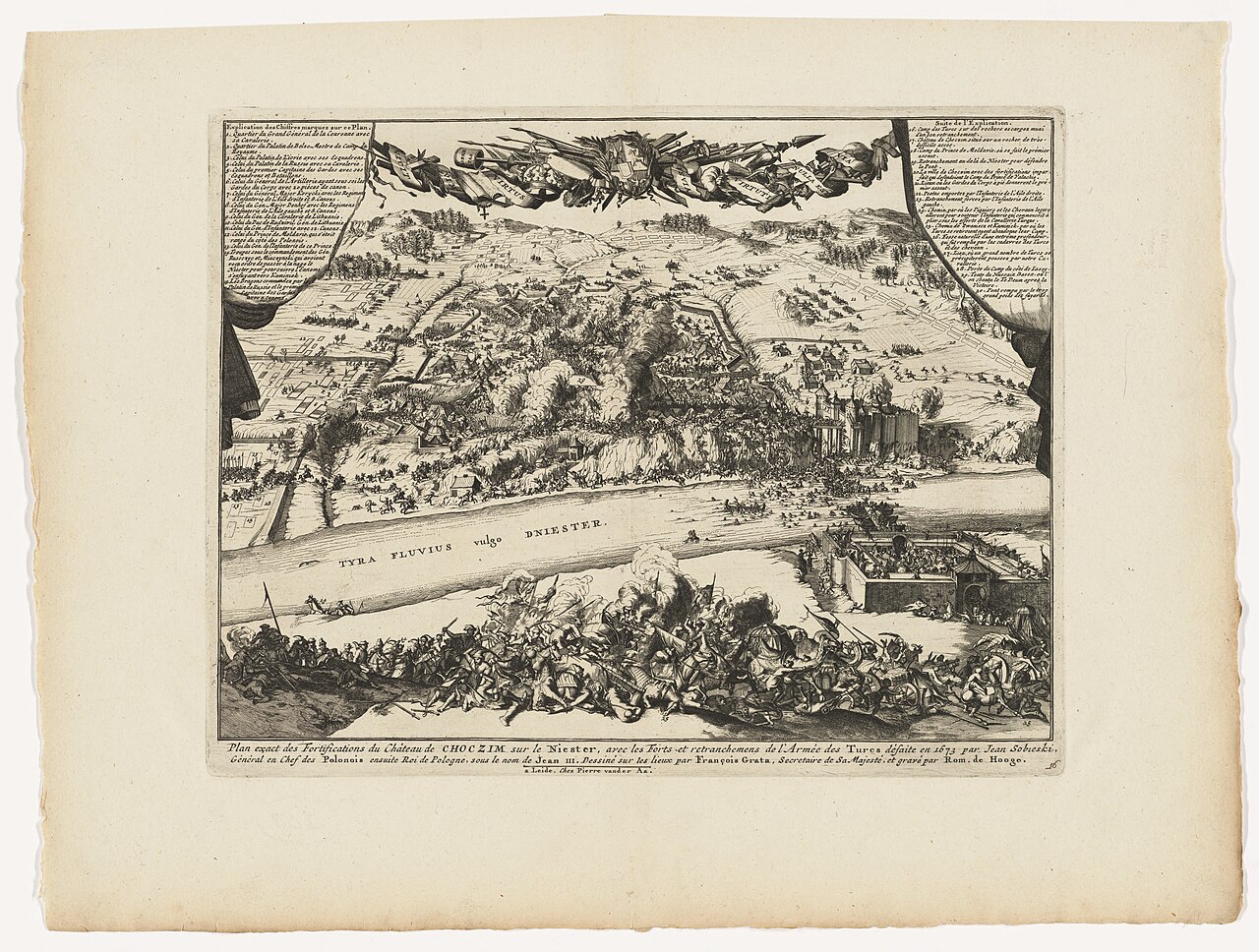 Printed plan of Choczim, 1729