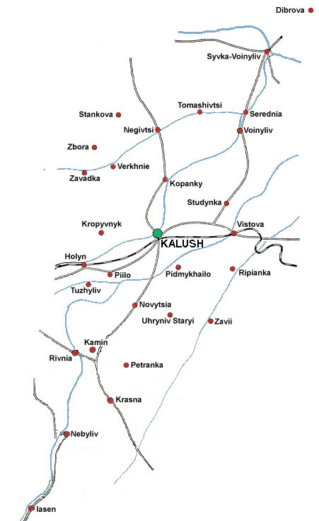 map Kalush c1900 Military