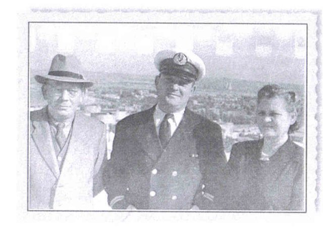 Arieh Kotik with proud parents 1950s Haifa