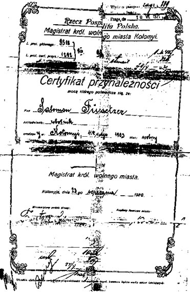 image of birth certificate