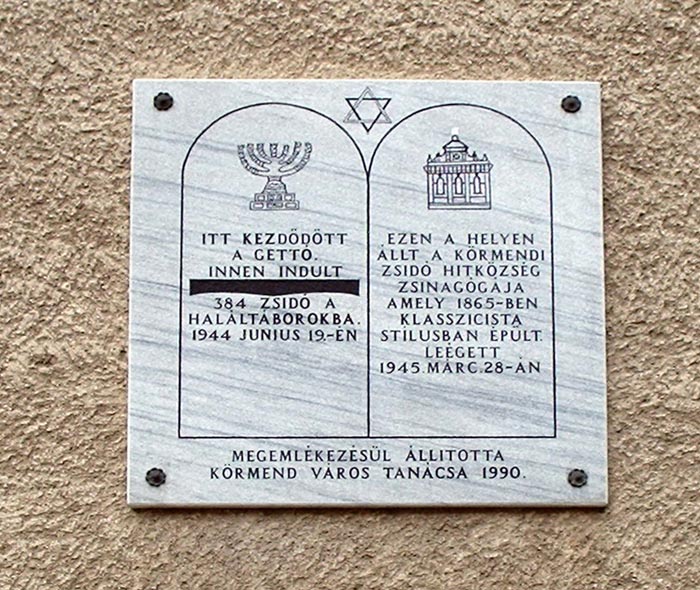 synagogue
                    plaque