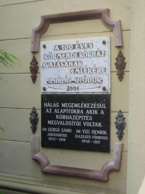hospital plaque