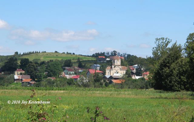 View of Krzywcza
                        with Greek Catholic Church