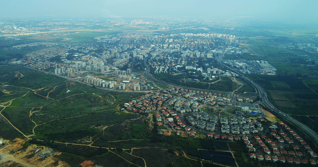ness ziona aerial view