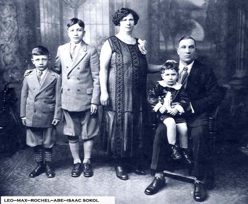 Rochel Lebinger, Isaac Sokol, and Family