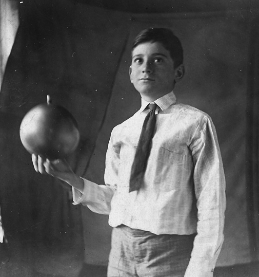 Boy holding
                            Baumann Rubber Co. product