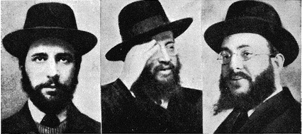 Rabbi Yaakov Perlov, Rabbi Yochanan Perlov, and Avraham Yaakov