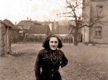 Tobi (Taubi) Kormornik-Gerson in Szczercw in 1939 - when she was about 14 years old. This important photograph was taken within months of the start of World War 2 and is the only photograph to show Szczercw before its destruction that is currently avail
