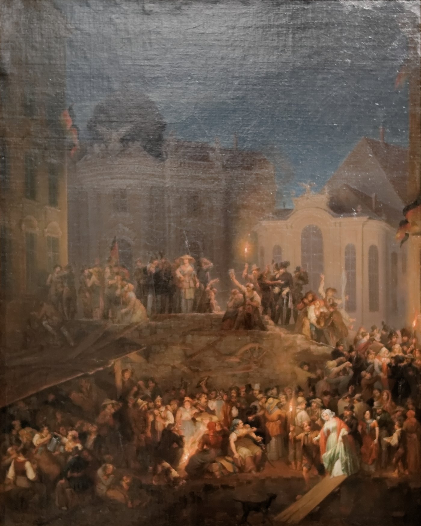 Barricade on the Michaelerplatz in Vienna during the Revolution of 1848