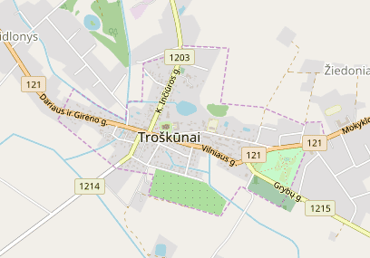 Troskunai map