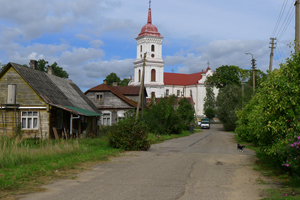 street with view of church
