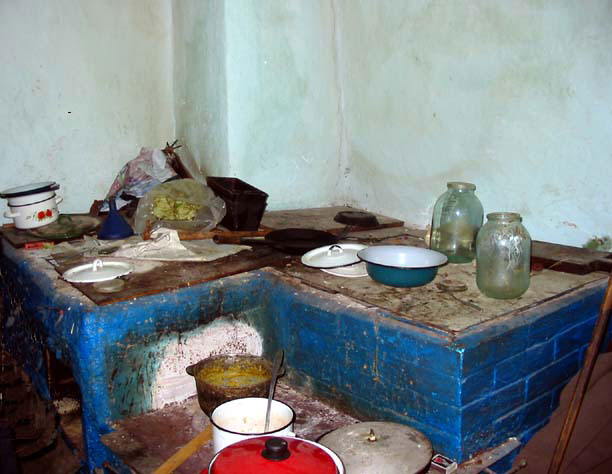 stove inside old Jewish house