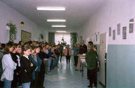 assembled students