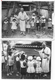 Bruno Zdenko Breyer in Japan with kindergarten children
