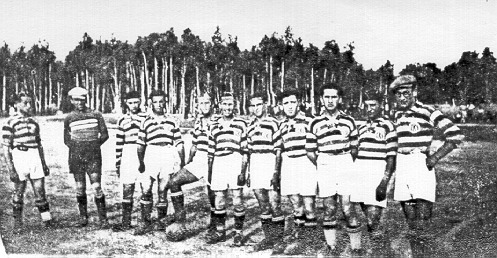 [Photo of 1937 Belchatow soccer team]