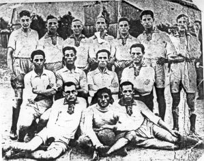 [Photo of 1935 Belchatow soccer team]
