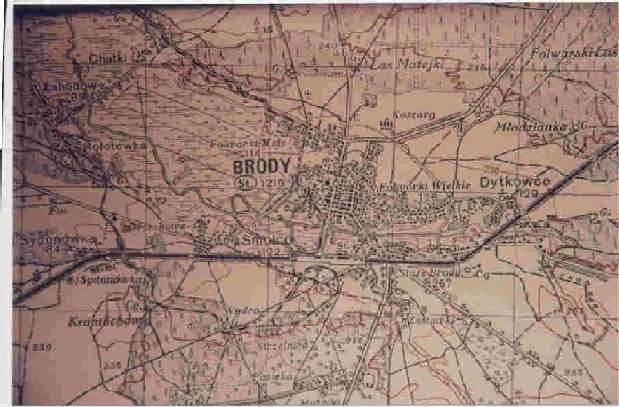 German Army Map of Brody