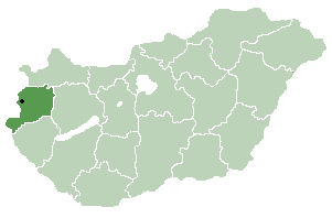 Location of Vas County