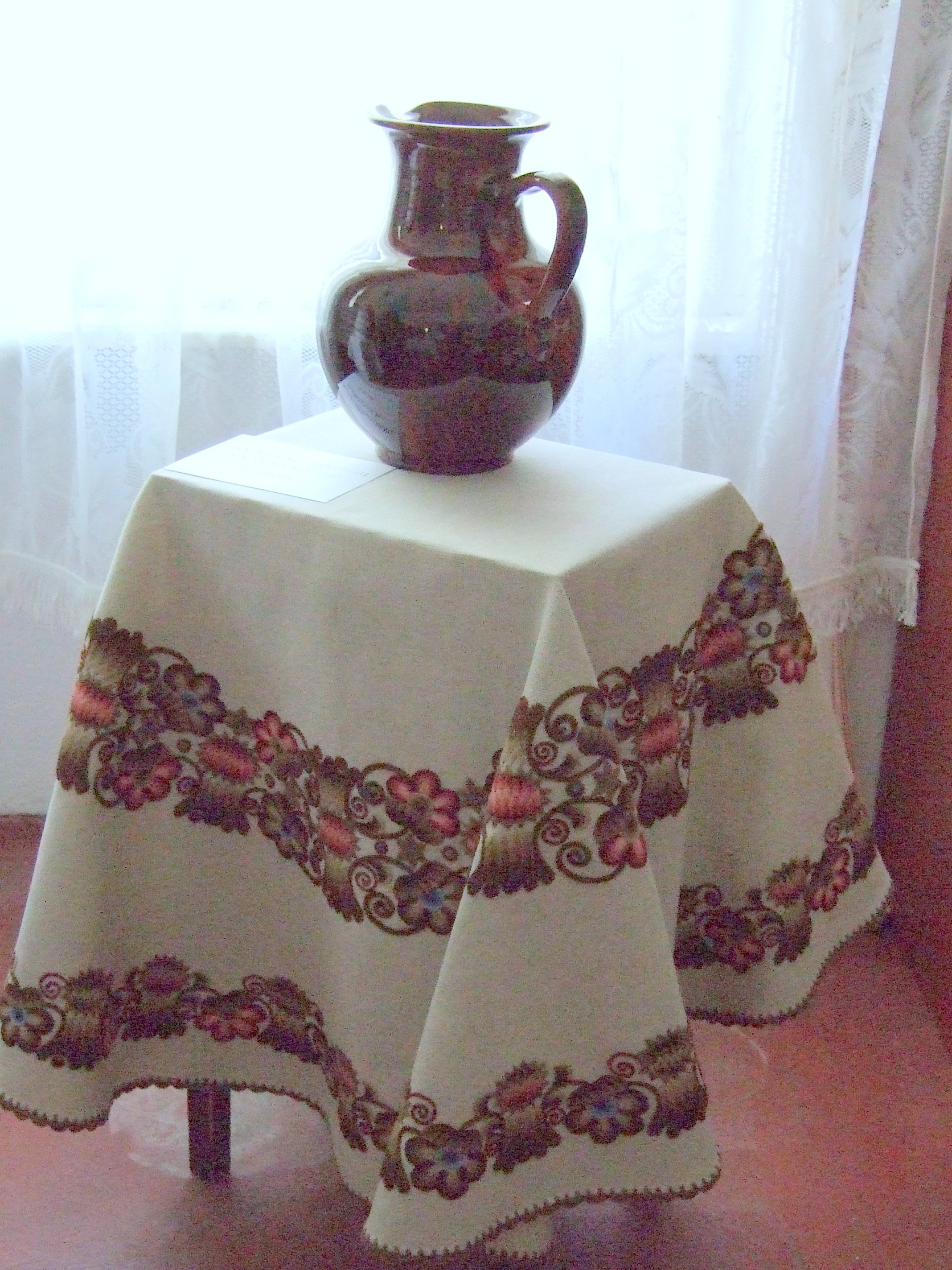 pottery and
                  lace