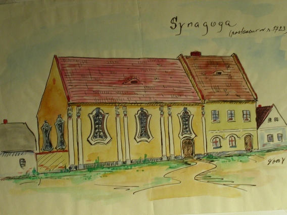 Sketch of the Janovice Synagogue