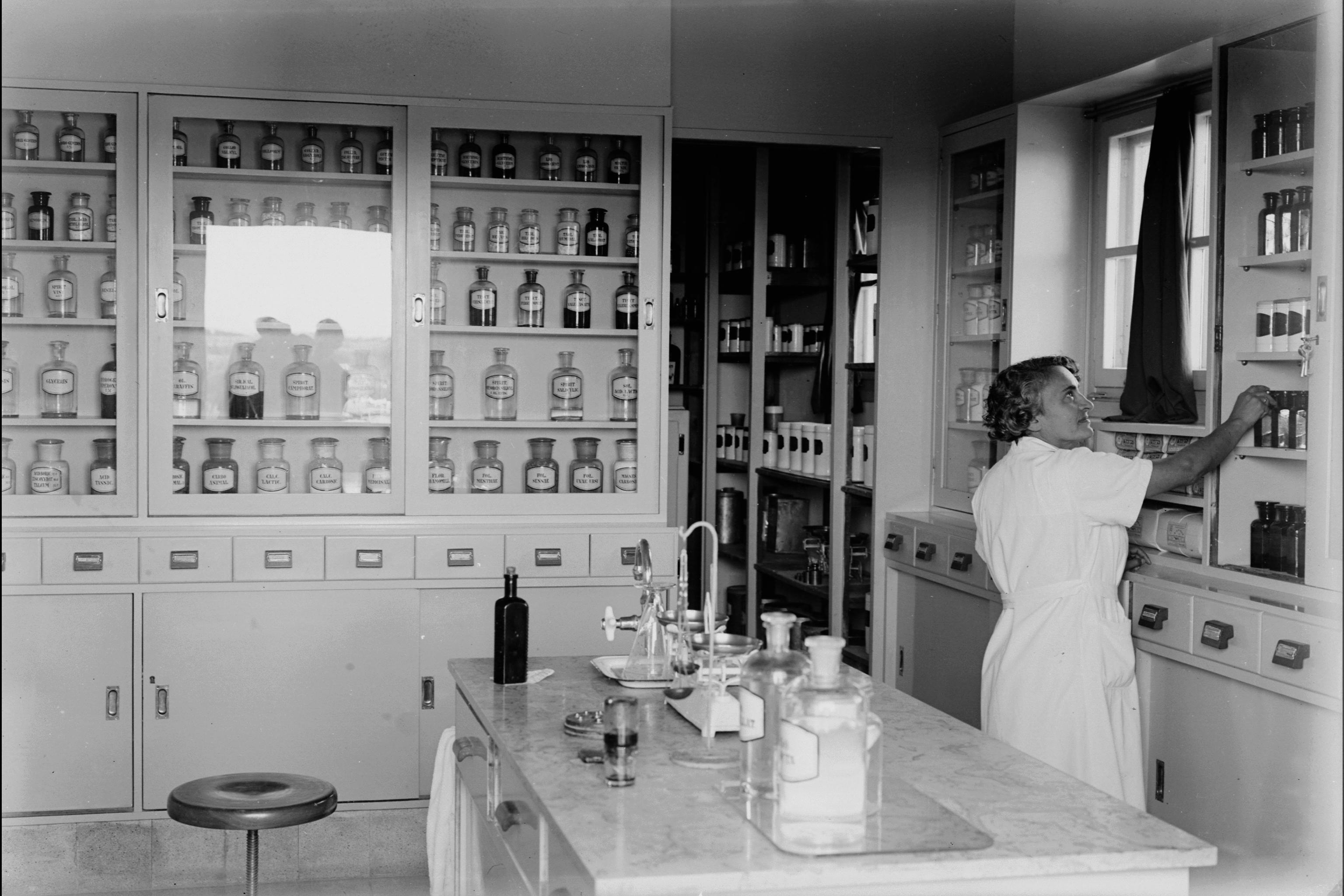 Pharmacy of Kupat Holim, ca. 1942
