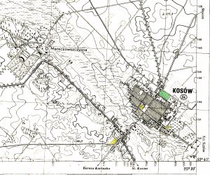 Kosów Poleski, Kosava: 1932 Map of Kosów Poleski