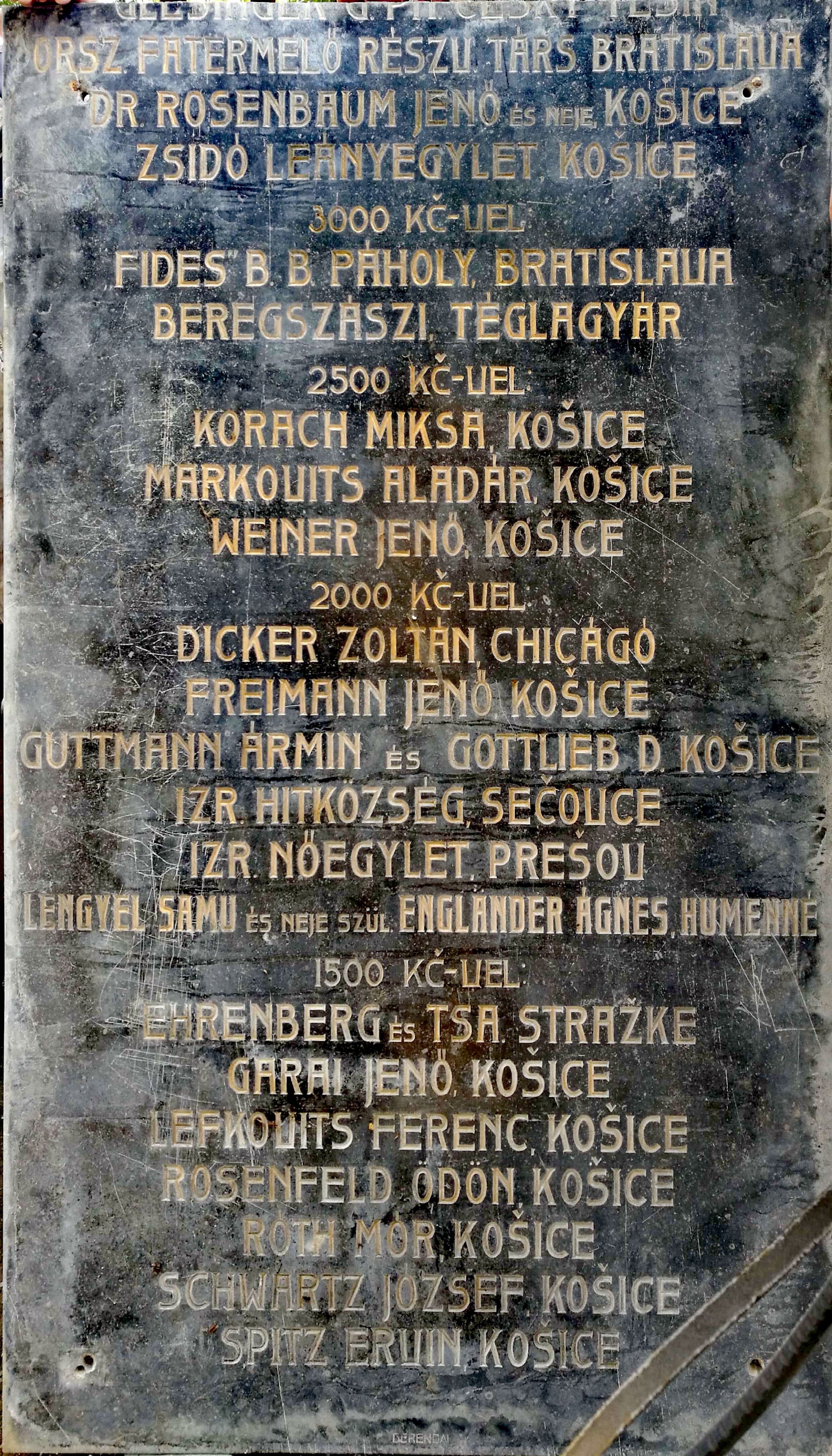 Back of 1949 Plaque