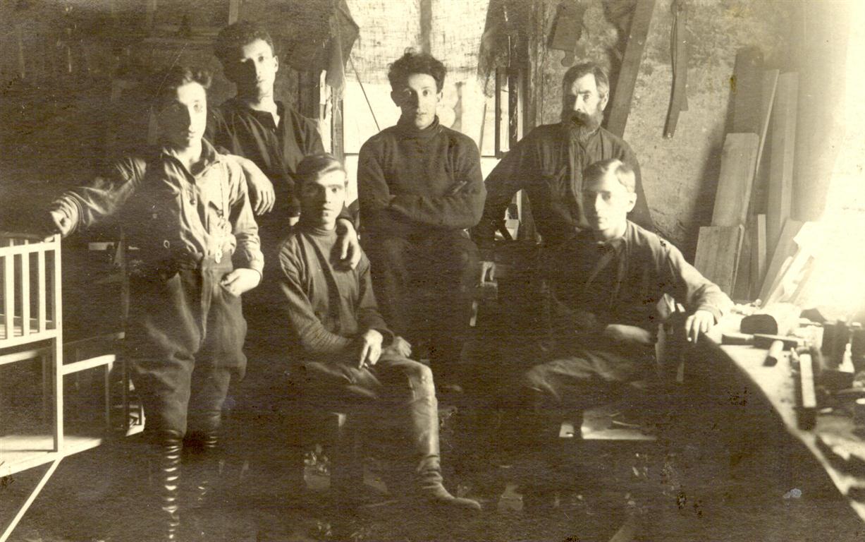 Father on left of group