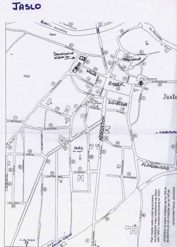 map of Jaslo