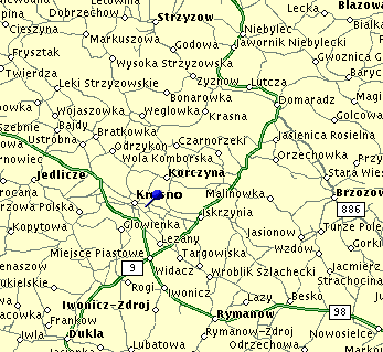 Map
        of Krosno