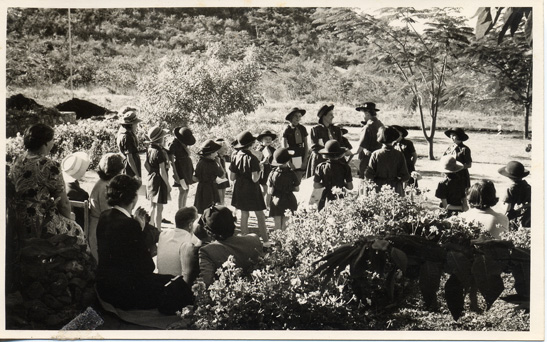 Girl Guides opening Echo Park, early
          60’s