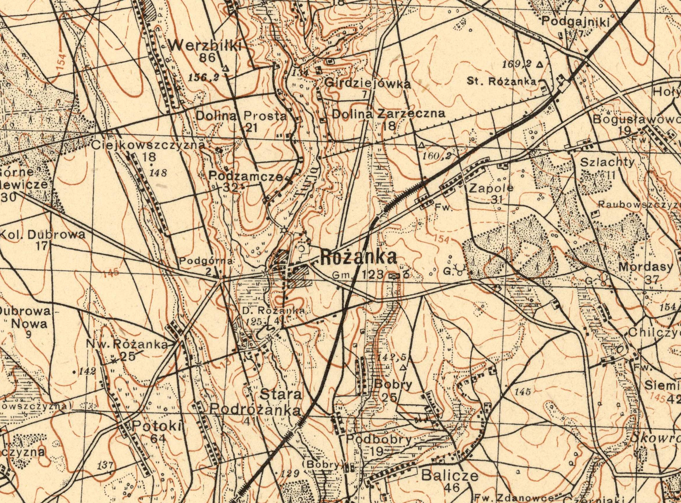 Rozanka map 1927